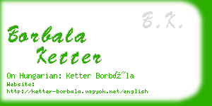 borbala ketter business card